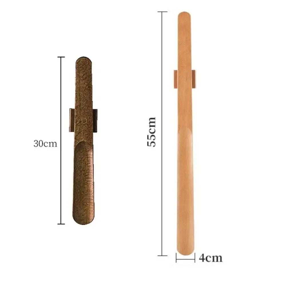 Creative 30/55cm Magnetic Shoehorn Wooden Handle Flexible Lazy Shoe Horn No-Bend Long Shoe Lifter for Elderly, Pregnant Women