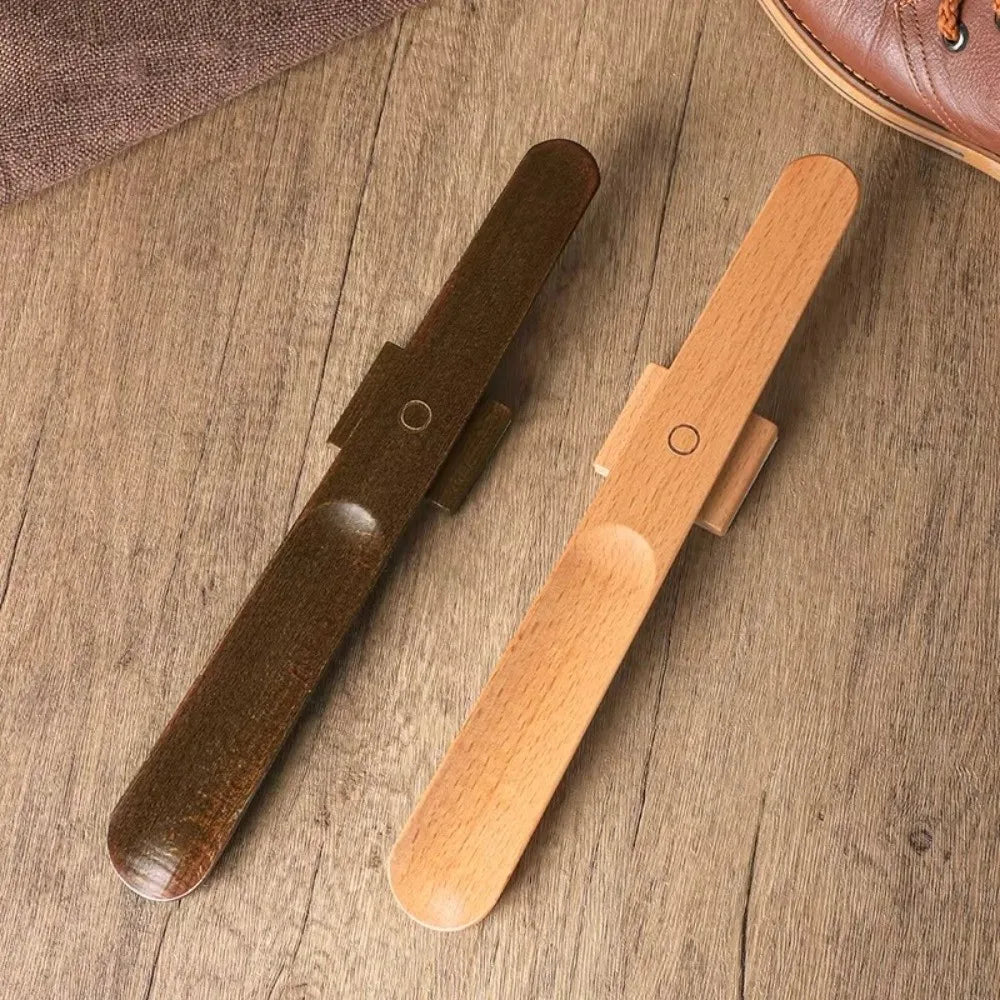 Creative 30/55cm Magnetic Shoehorn Wooden Handle Flexible Lazy Shoe Horn No-Bend Long Shoe Lifter for Elderly, Pregnant Women
