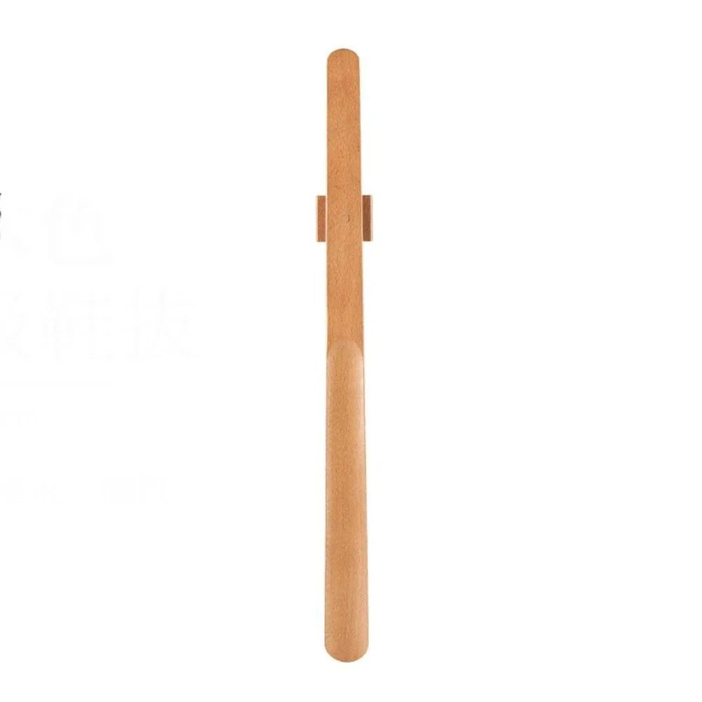 Creative 30/55cm Magnetic Shoehorn Wooden Handle Flexible Lazy Shoe Horn No-Bend Long Shoe Lifter for Elderly, Pregnant Women